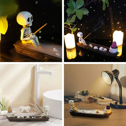 Skull Boat Incense Burner